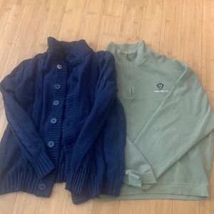 2pcs sweater and cardigan for men PAUL JONES size S AND AHEAD AUTHENTIC size M